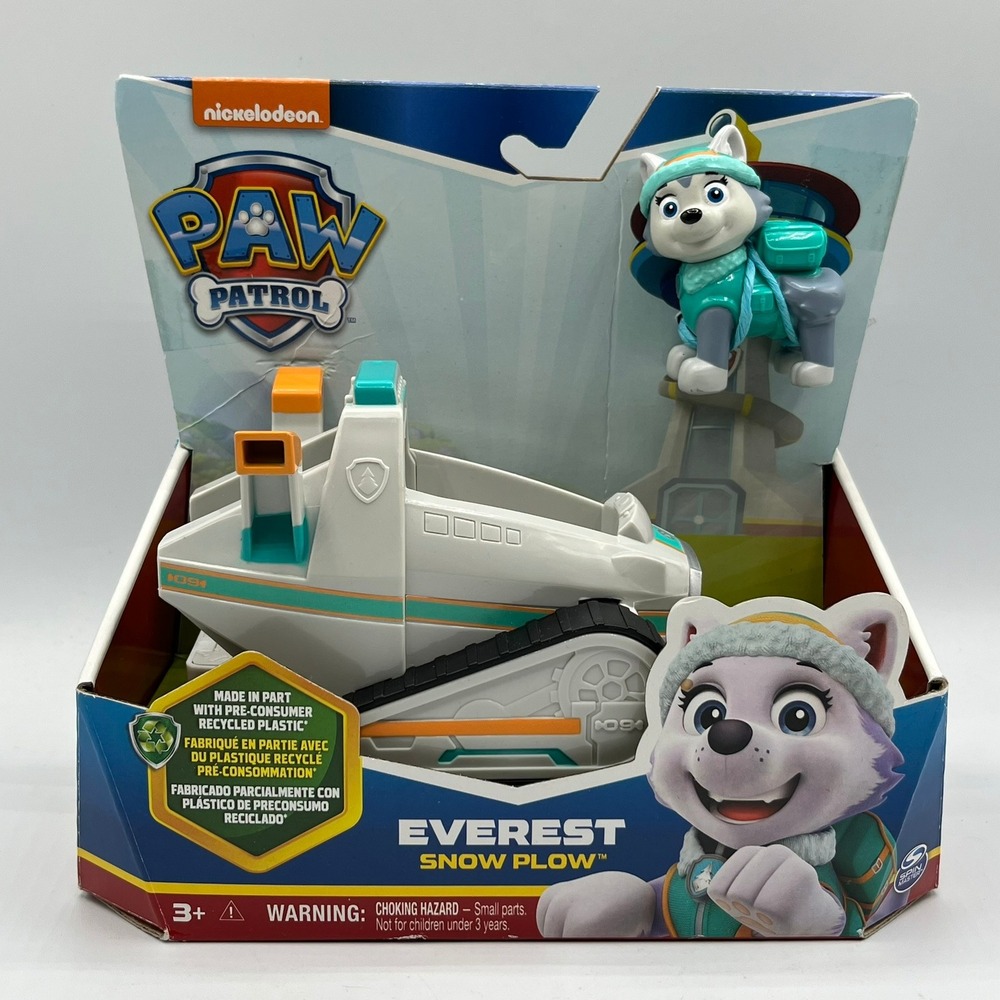 Paw Patrol Everest Snow Plow Vehicle and Figure Set Recycled Plastic Toy